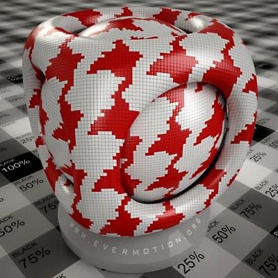 Red Checkered Ceramic