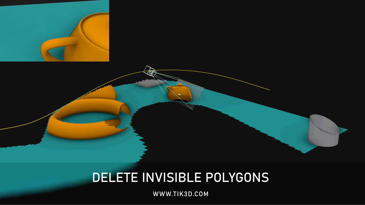 Delete invisible polys - maxscript - remove invisible polygons - camera fov - مکس اسکریپت - حذف پلی گان های خارج دید - تریدی مکس - 3ds max -
